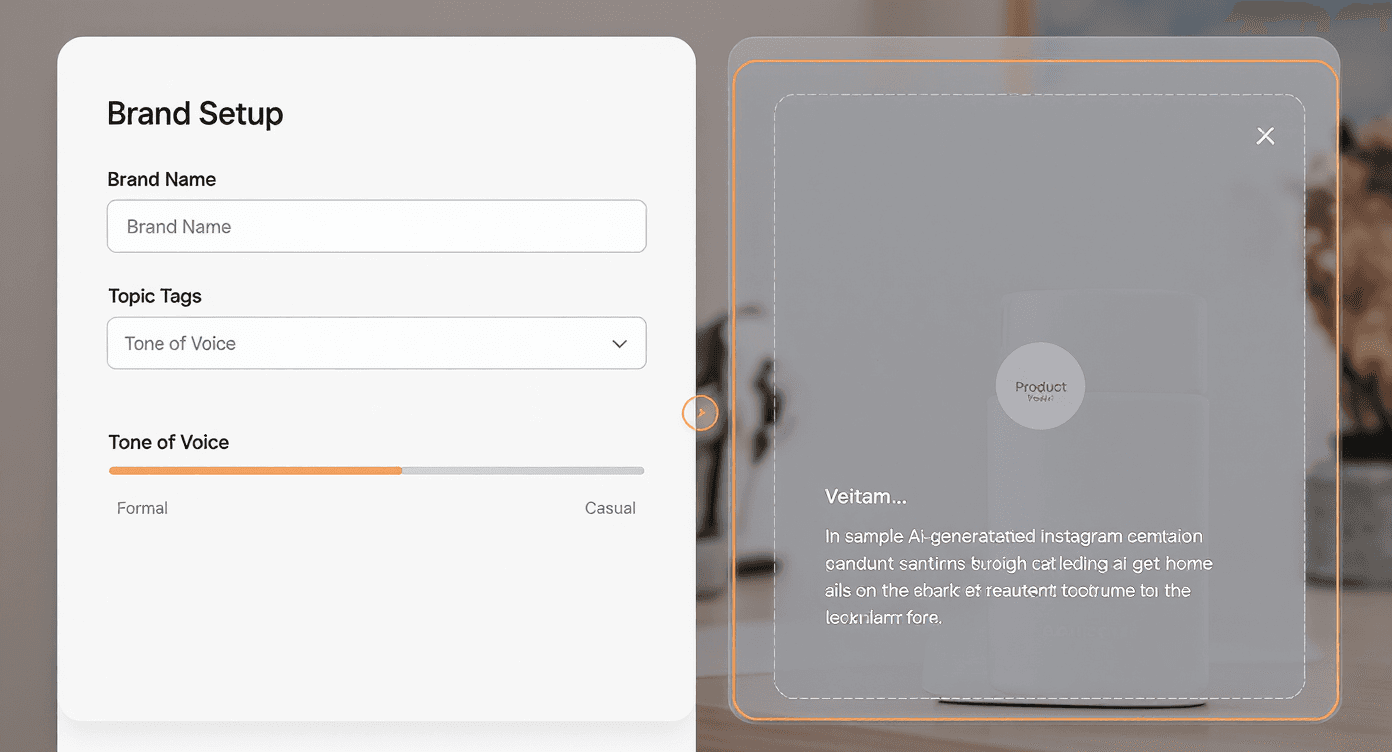 Brand profile setup interface